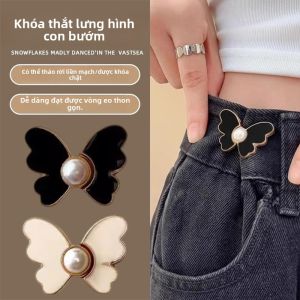 JIFANPAUL | Dây Nịt Eo Không Dấu Trân Châu Bướm Dây Nịt Eo Có Thể Tháo rời Không Cần Đinh