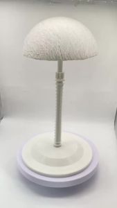 Threaded Mushroom Wig Stand Lifted and Lowered 30-48cm Wig Stand with Lace Head Model Wig Hat Hair Display Stand Holder
