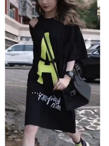 ชุดเดรสแขนสั้นพิมพ์ลายดอกไม้แขนกุดสำหรับผู้หญิงไซส์ใหญ่ ทรงหลวม สไตล์เกาหลี สำหรับฤดูร้อน