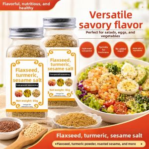 WENXIANGZAN | Zero Additive Zero Fat Linseed Turmeric Sesame Salt Seasoning