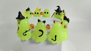 Bandai | Hot!! Ghostees Halloween Phone Buddy Mystery Blind Box Cute Decorative Action Figure Hipper Surprise Gift for Kids