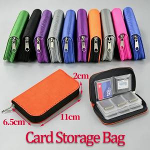 1 PC Memory Card Storage Wallet Bag 18SD+4CF Multi Color Portable Card Holder Case For Camera Game SD CF Micro SD Cards