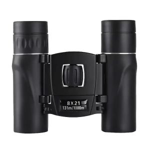 8x21 Compact HD Binoculars BAK4 Prism FMC Coated Optics Folding Mini Portable for Camping Travel Bird Watching Outdoor Hiking
