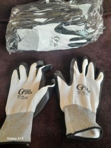 GEKKO sarung tangan lapis karet ukuran sedang 1 pasang