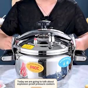 BOBI Commercial pressure cooker with large capacity and ultra large size 30/40/50L thickened induction cooker gas canteen explosion-proof pressure cooker