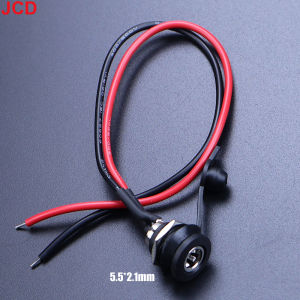 JCD 1 Cái 5.5*2.1/5.5*2.5 Mm DC Jack Cái Với 18AWG Cáp Dòng Điện Cao Nữ Cổng Kết Nối Nguồn Cho Ổ Cắm Sạc