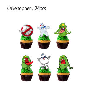 Potdemiel | Bộ Đồ Trang Trí Tiệc Halloween Ghostbusters - Bộ Đồ Dùng Trên Bàn Ăn Ma Quái Với Cốc Đĩa Khăn Trải Bàn Bóng Bay Vật Trang Trí Bánh Kem Cho Bữa Tiệc Vui Nhộn Quà Tặng Độc Đáo