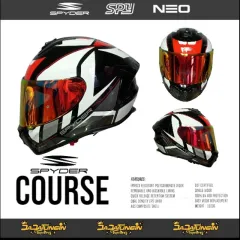 Spyder Full Face Helmet with Dual Visor Shift 3 GD ORION Series 5 (Free  Clear Visor)