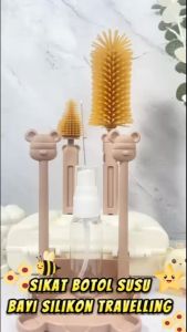 Sikat Pembersih Botol Dot 6IN1 Travel Portable Brush Kit & Pengering XH052