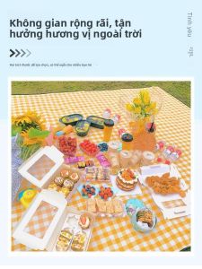 MONLEYTA | Thảm picnic dày chống thấm nước Oxford vải gấp gọn cho cắm trại ngoài trời thảm sân cỏ mùa xuân du lịch