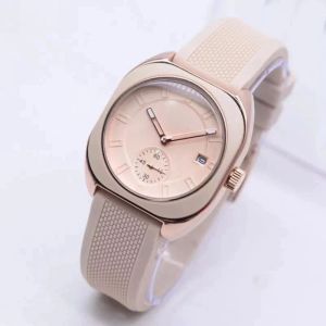 Jam Tangan Wanita Elegan Mewah Casual Analog Tanggal Aktif Diameter Kotak Strap Tali Karet Kecil korea Remaja Perempuan Dewasa