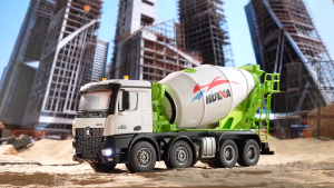 HUINA 1537 RC Concrete Mixer Truck 1:14 12CH Remote Control Engineering Truck LED Light Rechargeable Battery
