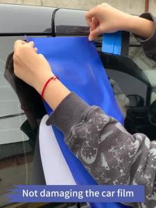 Car Vinyl Wrap Film Squeegee Scraper Foil Wrapping Suede Felt Scraper Auto Car Styling Sticker Window Tint Tools Cleaning Blue