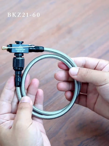 Campingmoon BKZ21 Valve Extension Pipe Portable Ultralight Black Invertible Gas Tank Hose Tube 20cm 60cm With Control Valve Male Female Butane Screw Type Adaptor Connector