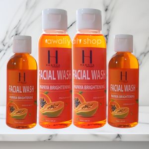 facial wash hanoya sabun papaya cair 3 varian original mencrahkan