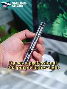 ไฟไฟฉายแม่เหล็ก365nm ไฟชาร์จusb สีม่วง4โหมดไฟฉายจิ๋วฉลามยิ้มไฟ LED กลางแจ้งเพื่อความสะดวกสบายกันน้ำ SD5313
