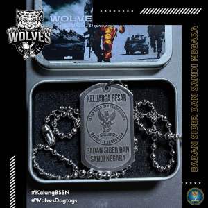Kalung BSSN / kalung rantai pria / Kalung badan siber dan sandi negara / aksesoris BSSN / Bandul Rantai