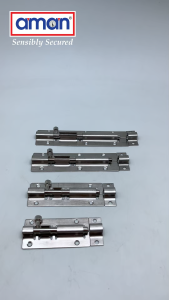 AMAN Stainless Steel Door Bolts Latch Slug Sliding Door Lock Door Slide Latch Bolt Padbolt Spring Latch Selak Pintu 门锁