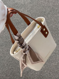 Trendy Bucket Handbag Womens Crossbody Bag Versatile Winter Fashion Small Size Soft PU Leather Magnetic Buckle Closure