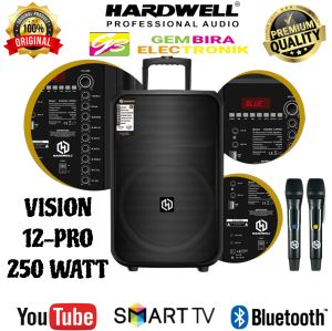 Speaker Aktif Portable Hardwell VISION 12PRO 12 PRO 12 INCH 250 Watt Usb Bluetooth Original