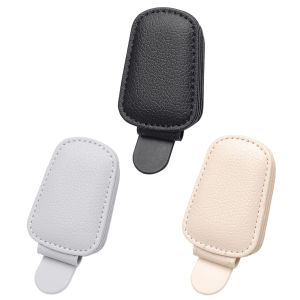 Car Sunglass Holder Magnetic Truck Car Accessories Magnetic Sunglasses Holder Leather Eyeglass Holder Universal for Women Men