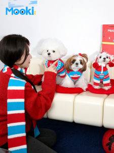 Mooki pet | Festive Red Winter Pet Sweater