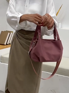 Korean Trendy Canvas Shoulder Tote Bag Large‑Capacity Versatile Women Crossbody Handbag
