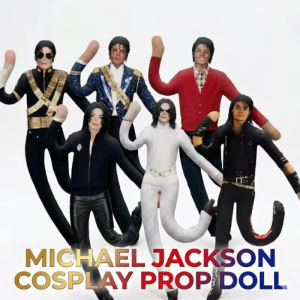 Michael Jackson Plush Doll With Wire Frame Poseable Figure Movable Joints Abstract Toy Fan Collectible Gift Home Decoration
