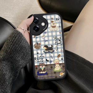 NAZHIMING | Elegant Retro Grid Design Soft Protective Phone Case for iPhone