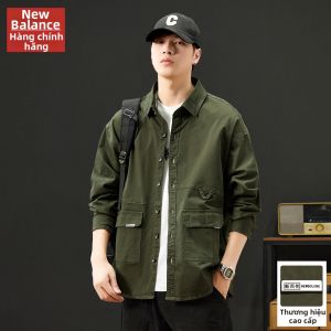 NEW BOLUNE | Áo Khoác Nam Phong Cách Vintage Mỹ Cotton Thu