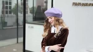 100% Wool Beret Hat Women Winter Thick French Hat Girls Solid Color Autumn Berets Caps Hats For Women Flat Cap Hat Felt Berets