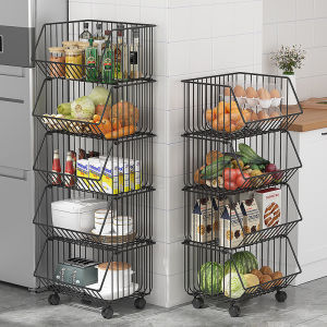 Movable Multi-layer Kitchen Storage Rack