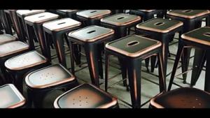 NAIJIA Bar Stool 76/45CM Tolix High Bar Stool Kerusi Makan Kerusi Besi Cafe Chair Metal High Dining Chair Bar Chair Steel Chair Tinggi 吧台椅