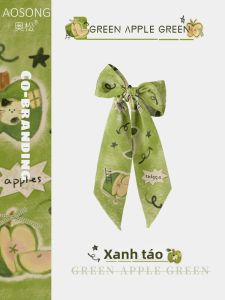 Khăn choàng nữ AOSONG lụa dài buộc tóc trang trí polyester