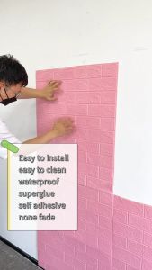 1PCS Wallpaper Set 70x77cm 3D Wall Sticker DIY Foam Brick Self-Adhesive Brick Waterproof and Anti-fouling Wall Sticker Wallpaper Wall Decoration Brick Living Room Bedroom Decoration Sticker