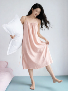 Semir | Thin Sleeveless Strappy Nightgown With Pads