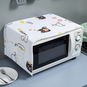 Microwave Oven Dust Cover Universal Dustproof Waterproof Storage Bag Double Pockets Dust Covers Microwave Oven
