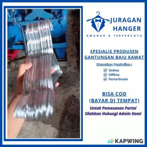 Juragan Hanger - Gantungan Baju Anti Karat Isi 60 pcs Harga Promo Murah Hemat Hanger Kawat Stainless