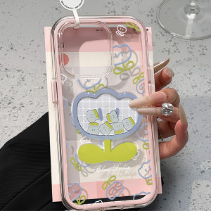 Flower Floral Phone Case For iPhone 16 Pro Max 17 15 13 11 12 14 17promax 16promax Air Clear 2 IN 1 Candy Color Frame Soft Cover