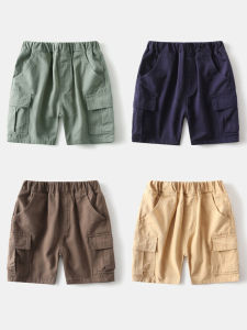 Quần Short Công Sở Cotton Nguyên Chất Cho Bé Trai Mùa Hè Ngoài Trời Quần Năm Điểm Thời Trang Trẻ Em Quần Thường Ngày Thoáng Khí