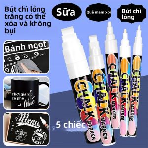 Bút Phấn Lỏng Màu Trắng Bảng Huỳnh Quang Có Thể Xóa Được Hòa Tan Trong Nước Không Bụi Tay Bẩn Bút Viết Bảng Đen Dùng Để Quảng Cáo