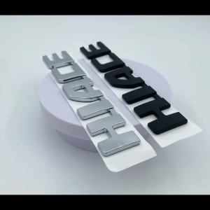 3D ABS Hiace Emblem Chrome Black HIACE Logo Rear Trunk Emblem Sticker Rear Trunk Decal