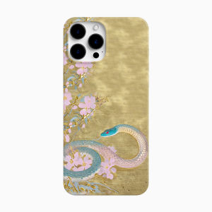 Artistic Snake Pattern Phone Case for 15Pro Max 16 Full Cover Protection Women Men Style Floral Design Soft Shell
