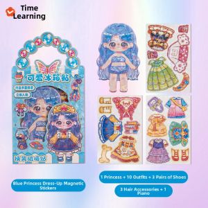 SHIGUANGXUE | Princess Dress-up DIY Magnetic Stickers Fridge Magnet