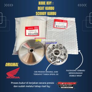 RUMAH ROLLER BEAT SCOOPY VARIO KARBU FI PULLEY MODIF BUBUT COSTUME