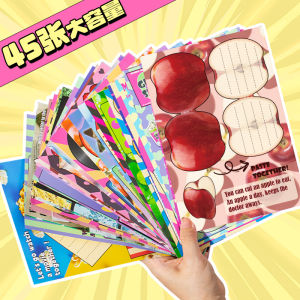 45 Funny Note Paper American Material Book Handmade Origami Snack Small Organ Can Write Notebook Collage Material