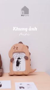 Khung ảnh mini để bàn hình khủng long - Kumo | NU Home | khung ảnh intax mini bằng gỗ tự nhiên đẹp