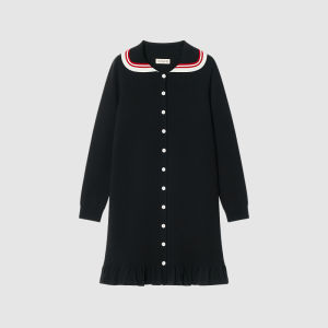 ICICLE | Fine Semi-Worsted Wool Knee-Length Womens Dress