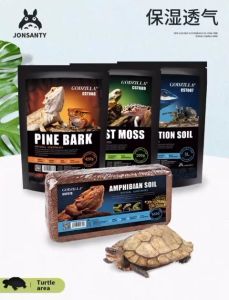 Jonsanty Godzilla Reptiles Substrate Forest Moss Coconut Plantation Soil Brick Bedding Base Longan Leaf