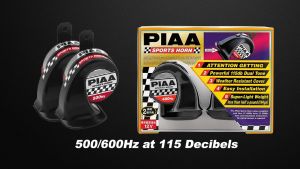 PIAA Klakson EURO SPORTS HORN HIGH TONE 500 / 600Hz 12V / 115dB HO-8E
